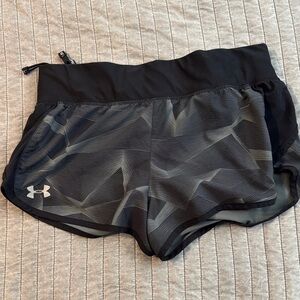 Under Armour Women's Black and Gray Athletic Shorts
